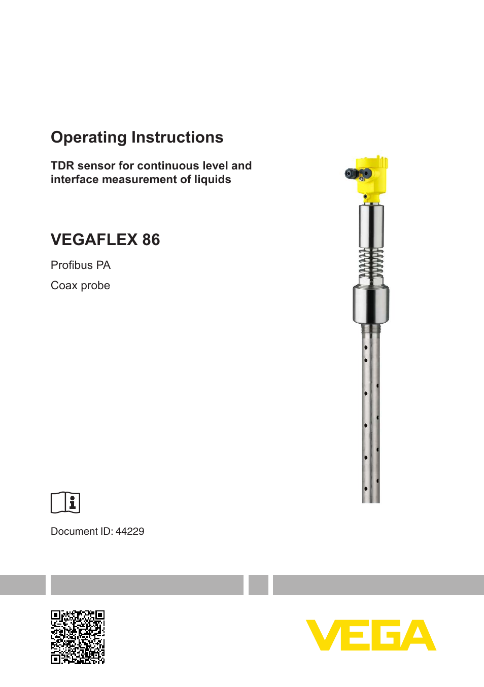 VEGA VEGAFLEX 86 Profibus PA Coax probe User Manual | 92 pages