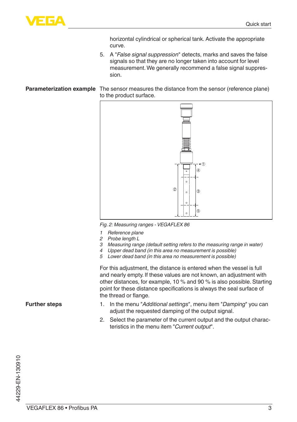 VEGA VEGAFLEX 86 Profibus PA Coax probe User Manual | Page 3 / 92