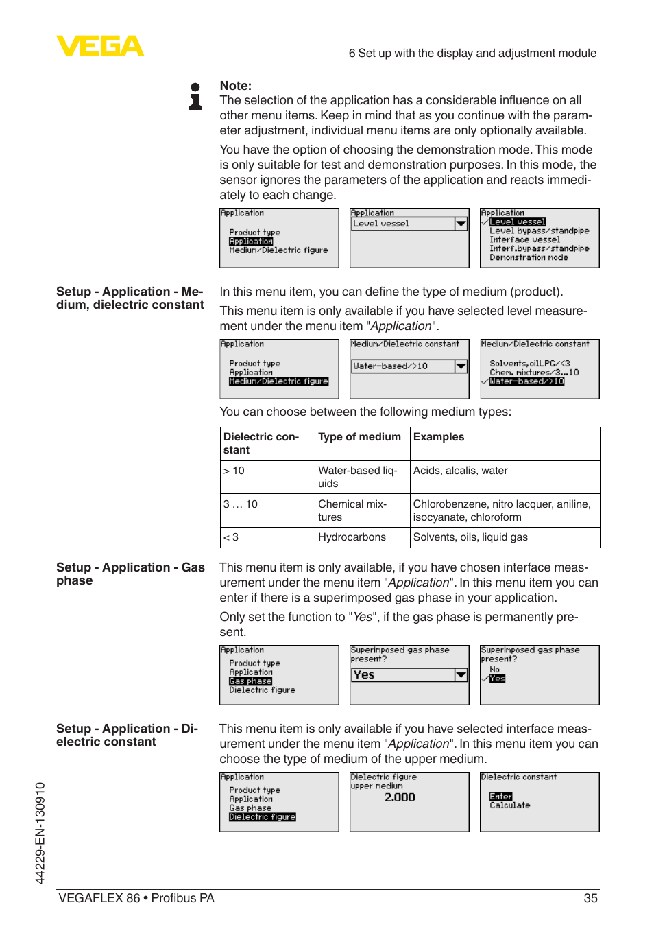 VEGA VEGAFLEX 86 Profibus PA Coax probe User Manual | Page 35 / 92