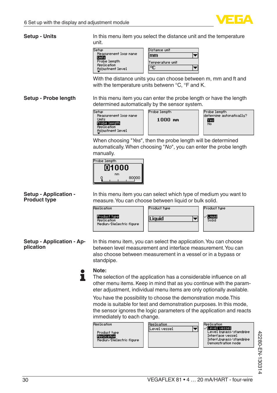 VEGA VEGAFLEX 81 4 … 20 mA_HART - four-wire Coax probe User Manual | Page 30 / 80