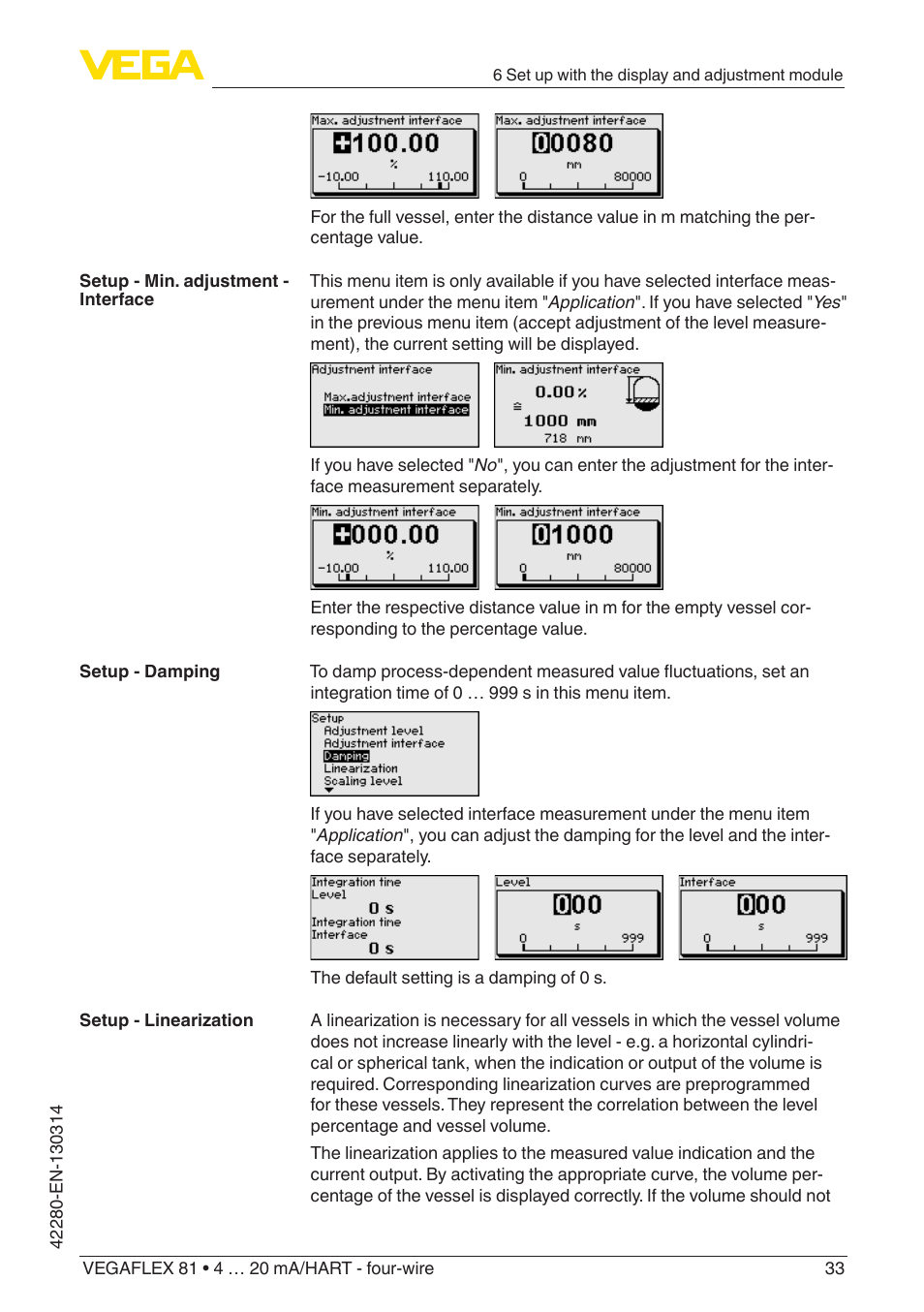 VEGA VEGAFLEX 81 4 … 20 mA_HART - four-wire Coax probe User Manual | Page 33 / 80