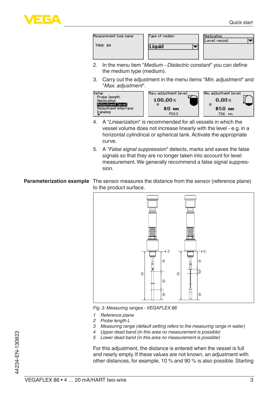 VEGA VEGAFLEX 86 4 … 20 mA_HART two-wire Rod and cable probe With SIL qualification User Manual | Page 3 / 104