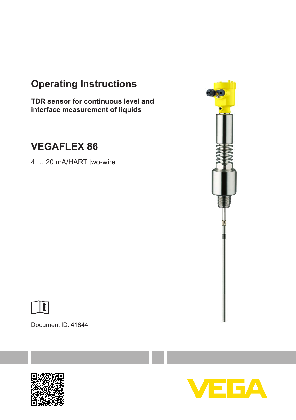 VEGA VEGAFLEX 86 4 … 20 mA_HART two-wire User Manual | 104 pages
