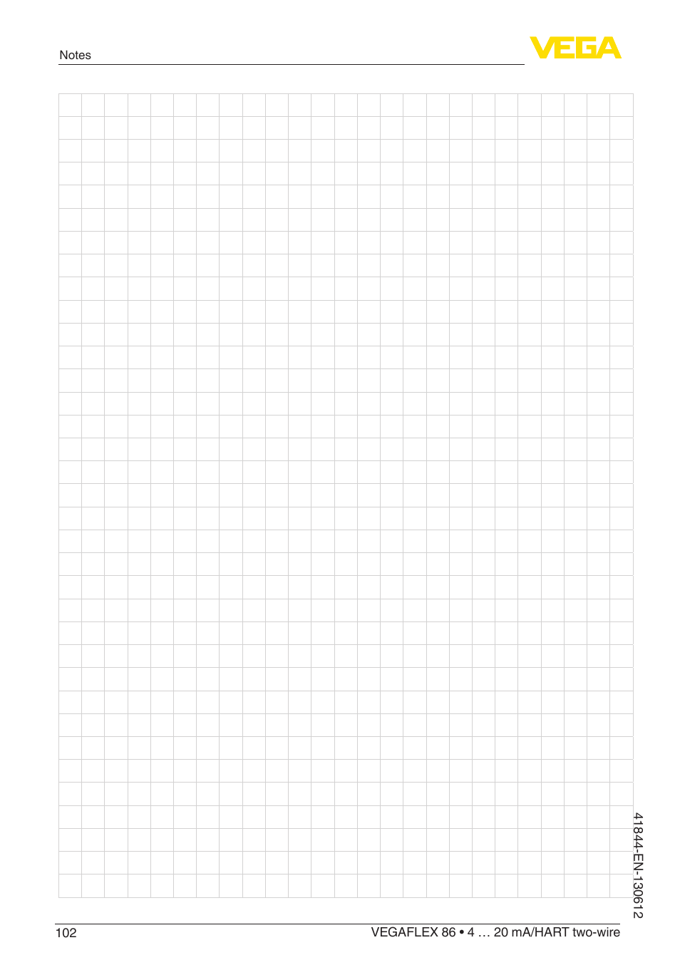 VEGA VEGAFLEX 86 4 … 20 mA_HART two-wire User Manual | Page 102 / 104