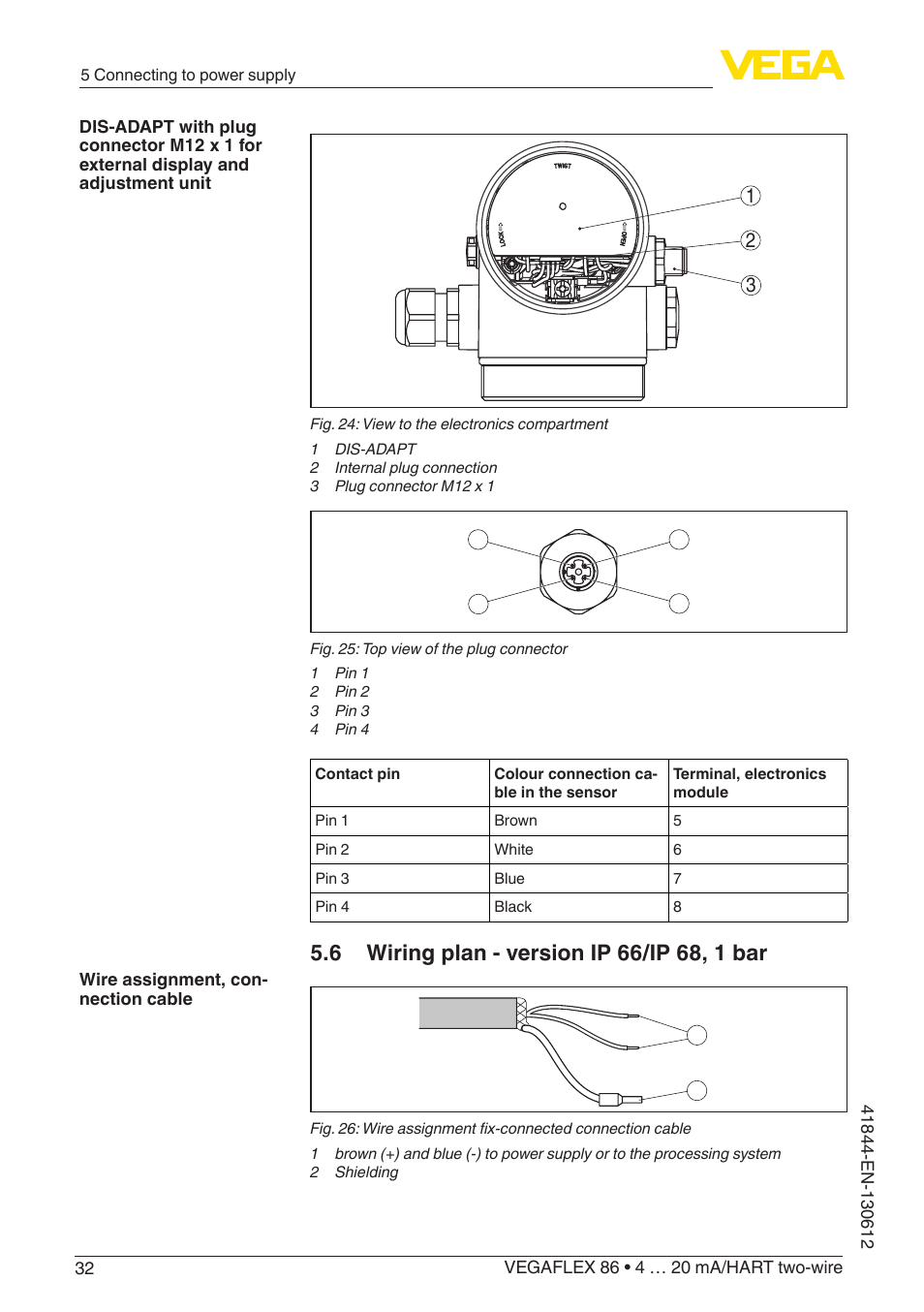 VEGA VEGAFLEX 86 4 … 20 mA_HART two-wire User Manual | Page 32 / 104