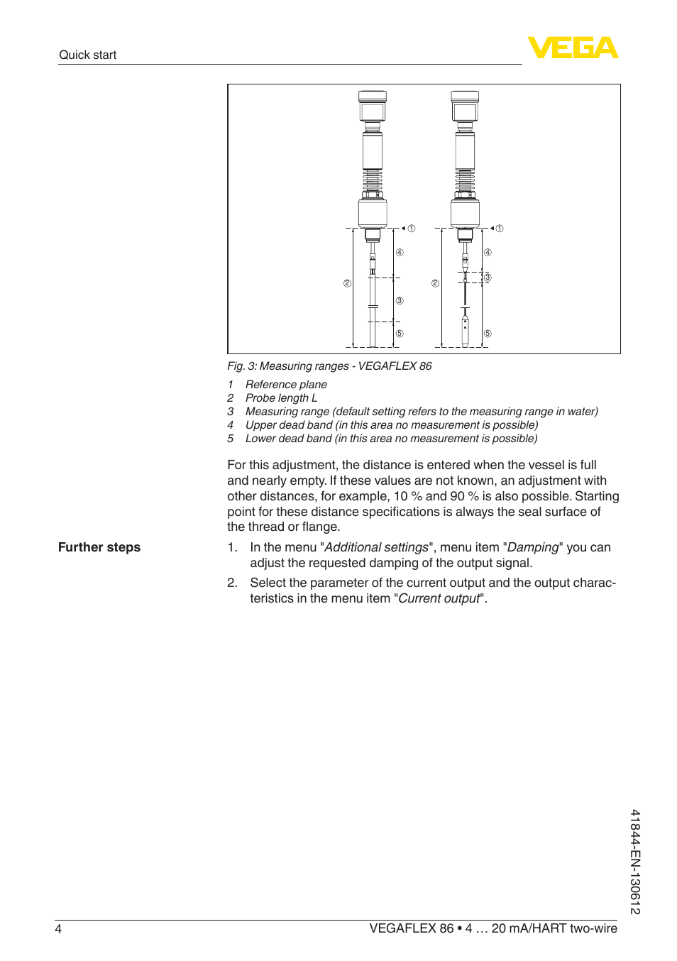 VEGA VEGAFLEX 86 4 … 20 mA_HART two-wire User Manual | Page 4 / 104