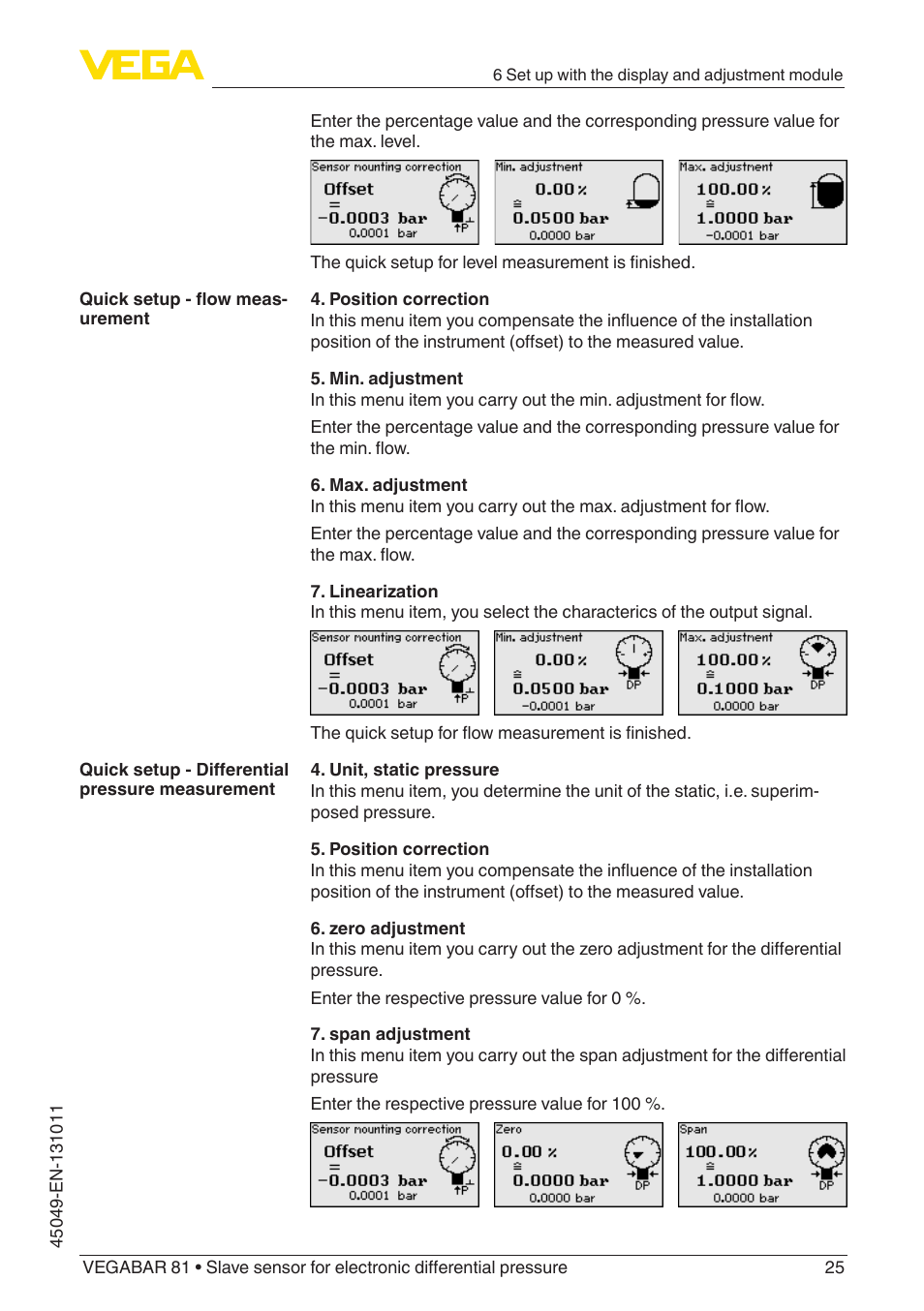 VEGA VEGABAR 81 Save sensor - Operating Instructions User Manual | Page 25 / 60
