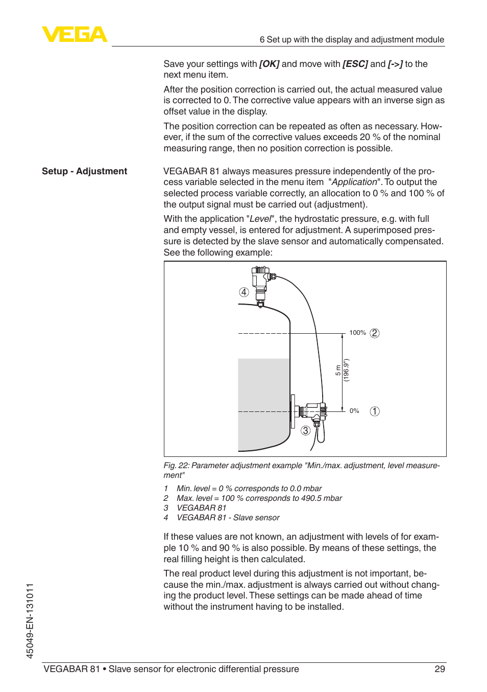 VEGA VEGABAR 81 Save sensor - Operating Instructions User Manual | Page 29 / 60