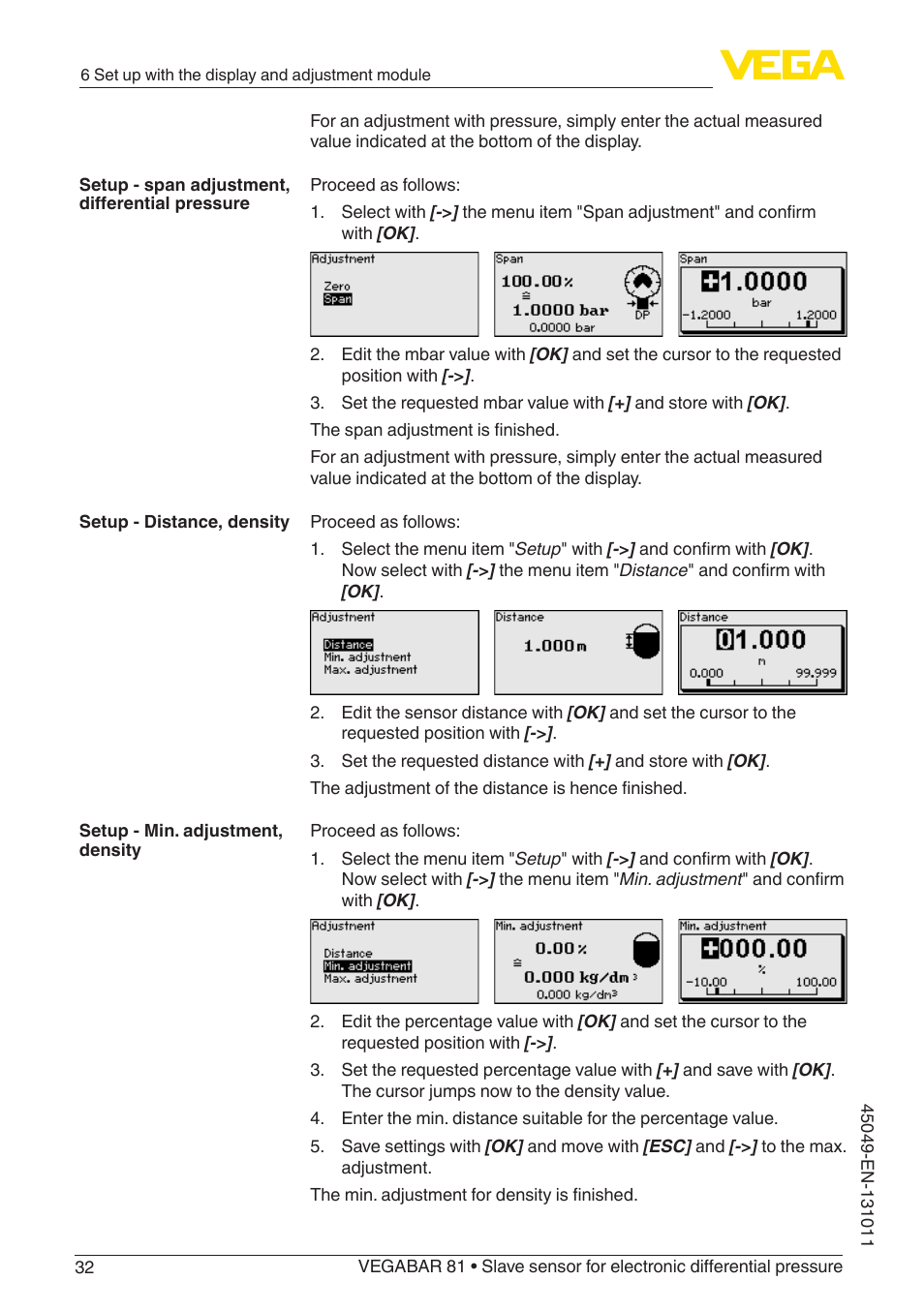 VEGA VEGABAR 81 Save sensor - Operating Instructions User Manual | Page 32 / 60