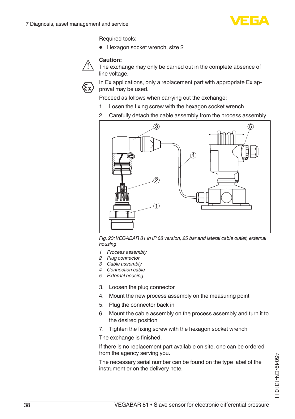 VEGA VEGABAR 81 Save sensor - Operating Instructions User Manual | Page 38 / 60