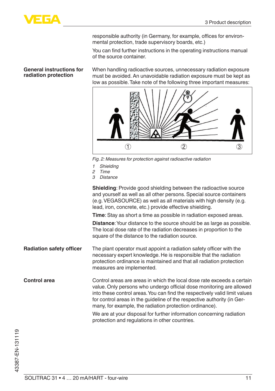 VEGA SOLITRAC 31 4 … 20 mA_HART - four-wire With SIL qualification User Manual | Page 11 / 84