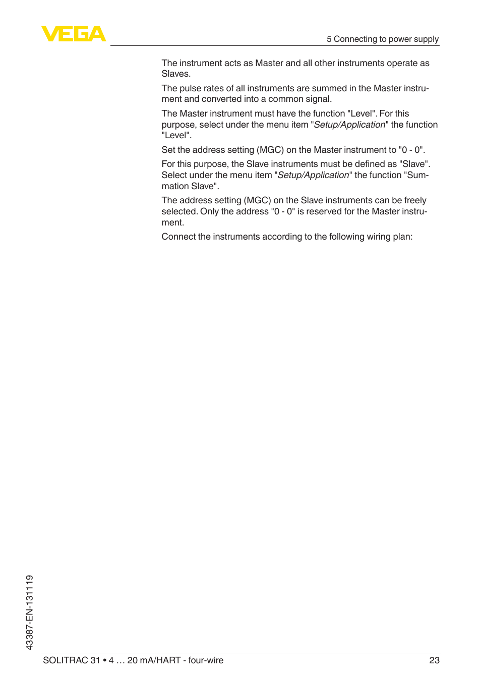 VEGA SOLITRAC 31 4 … 20 mA_HART - four-wire With SIL qualification User Manual | Page 23 / 84