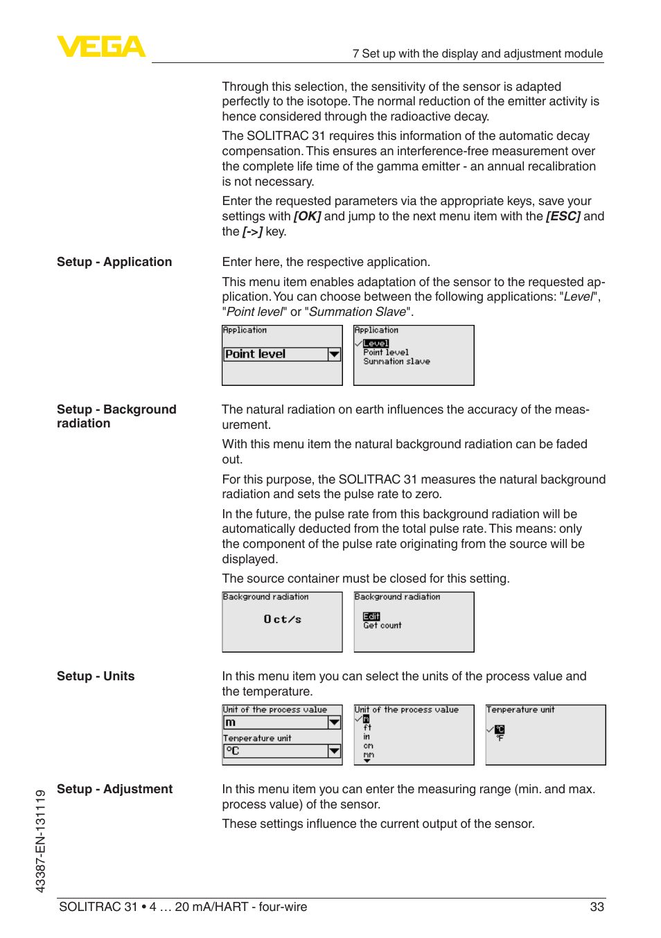 VEGA SOLITRAC 31 4 … 20 mA_HART - four-wire With SIL qualification User Manual | Page 33 / 84