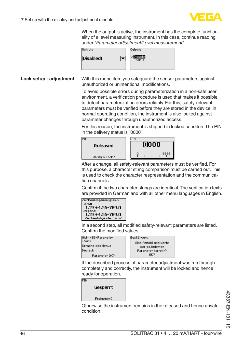 VEGA SOLITRAC 31 4 … 20 mA_HART - four-wire With SIL qualification User Manual | Page 46 / 84