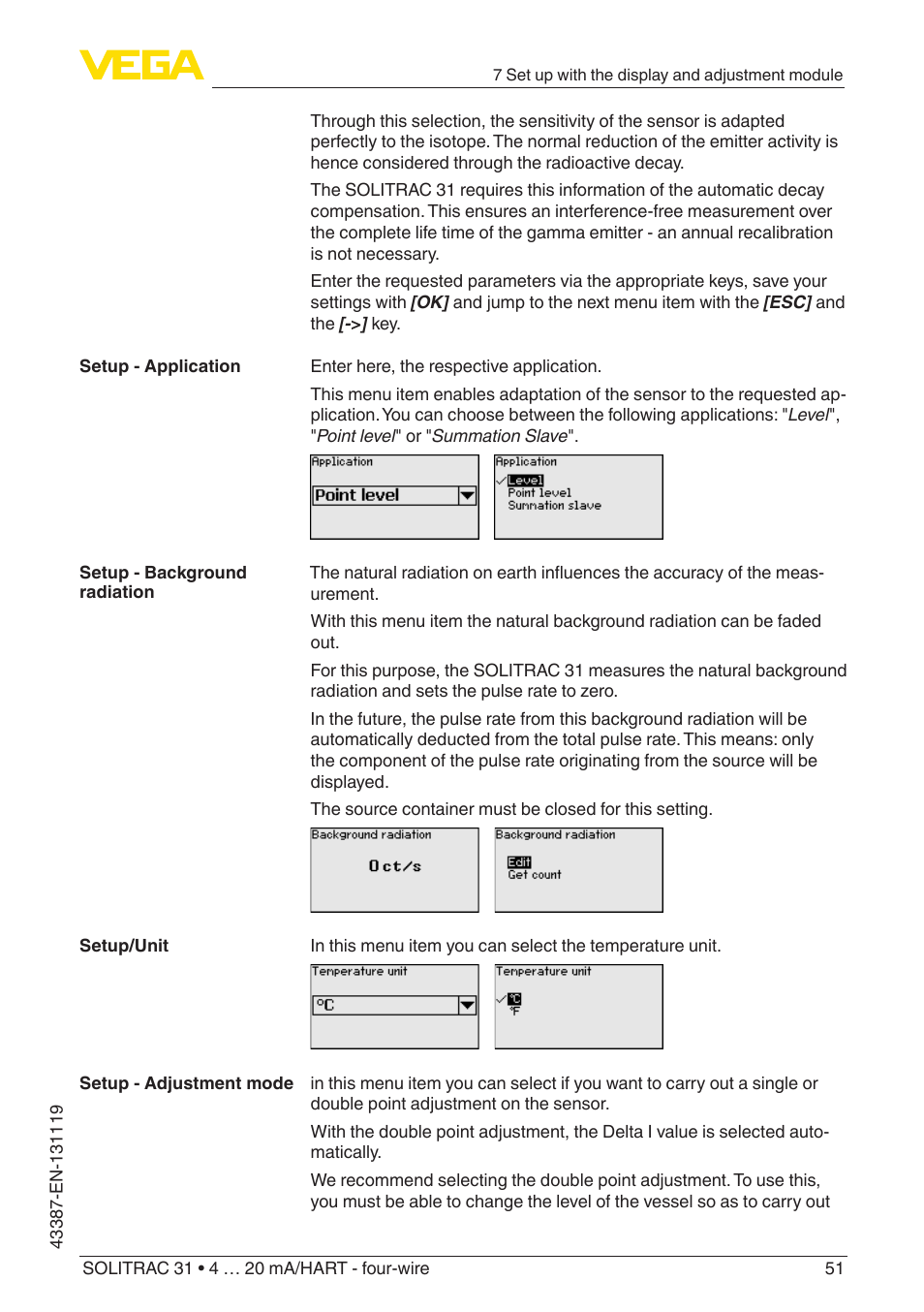 VEGA SOLITRAC 31 4 … 20 mA_HART - four-wire With SIL qualification User Manual | Page 51 / 84