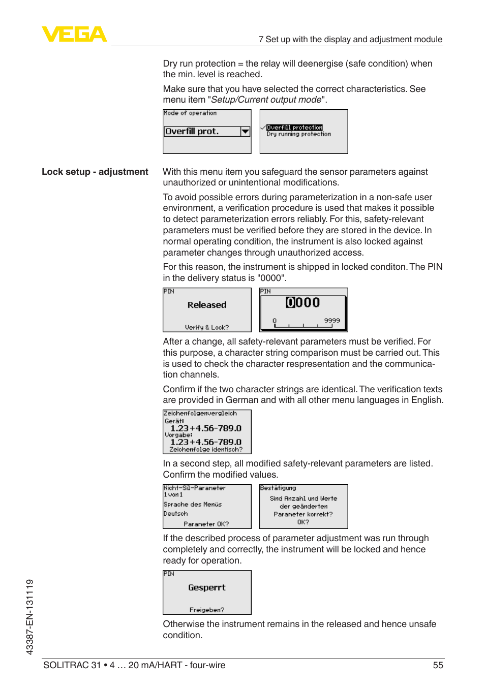 VEGA SOLITRAC 31 4 … 20 mA_HART - four-wire With SIL qualification User Manual | Page 55 / 84