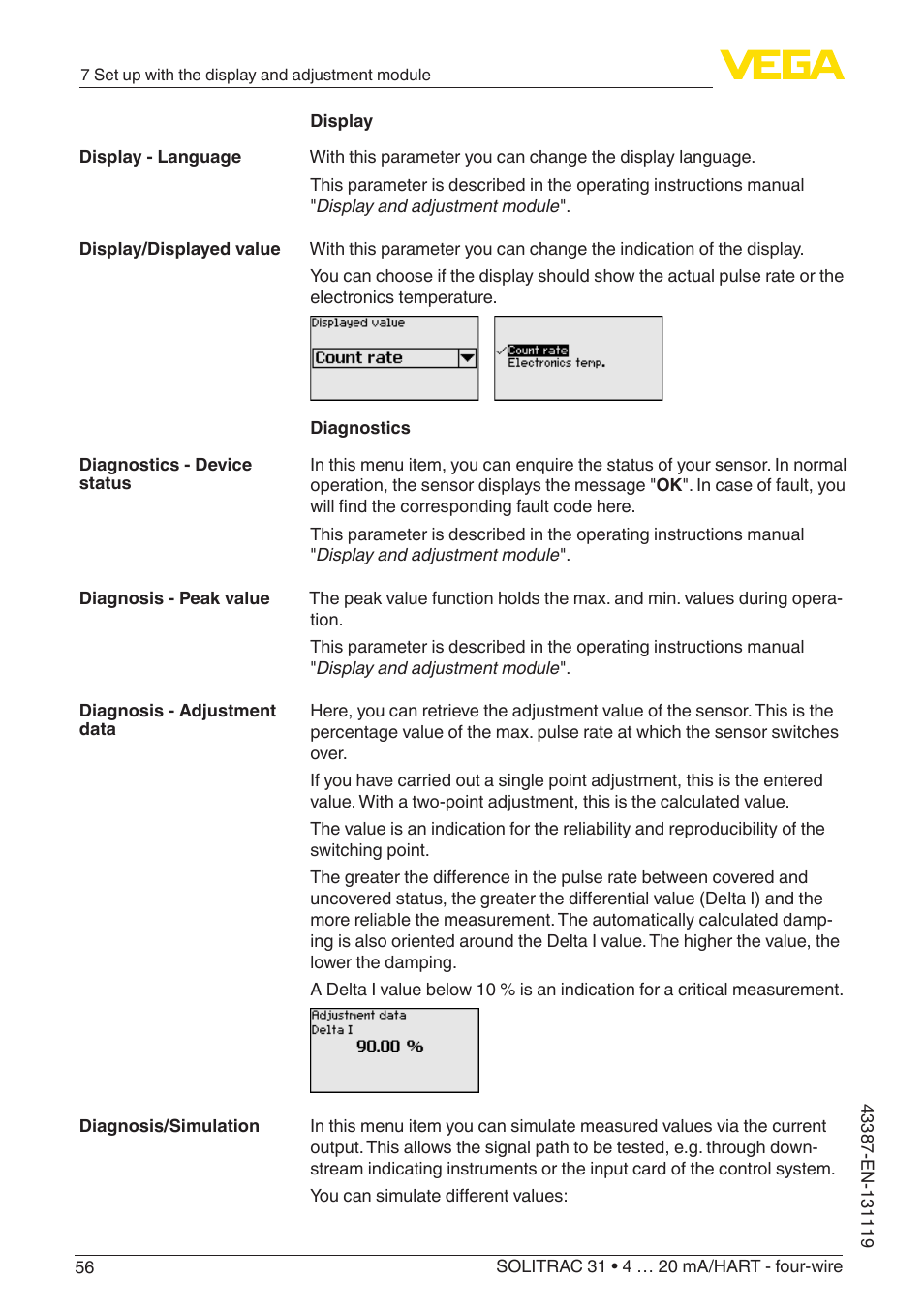 VEGA SOLITRAC 31 4 … 20 mA_HART - four-wire With SIL qualification User Manual | Page 56 / 84