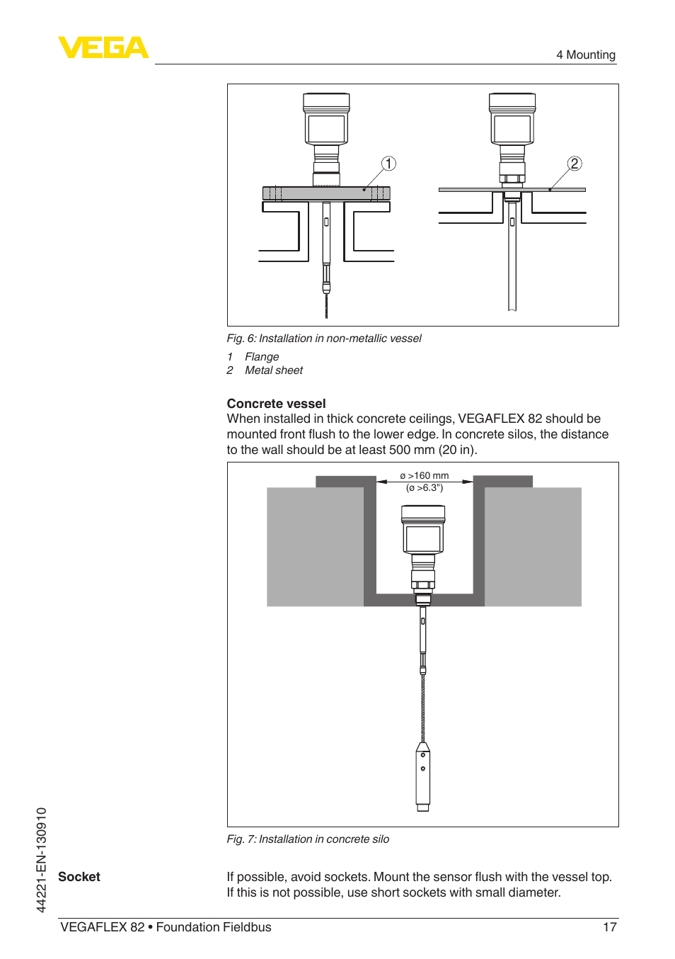 VEGA VEGAFLEX 82 Foundation Fieldbus User Manual | Page 17 / 100