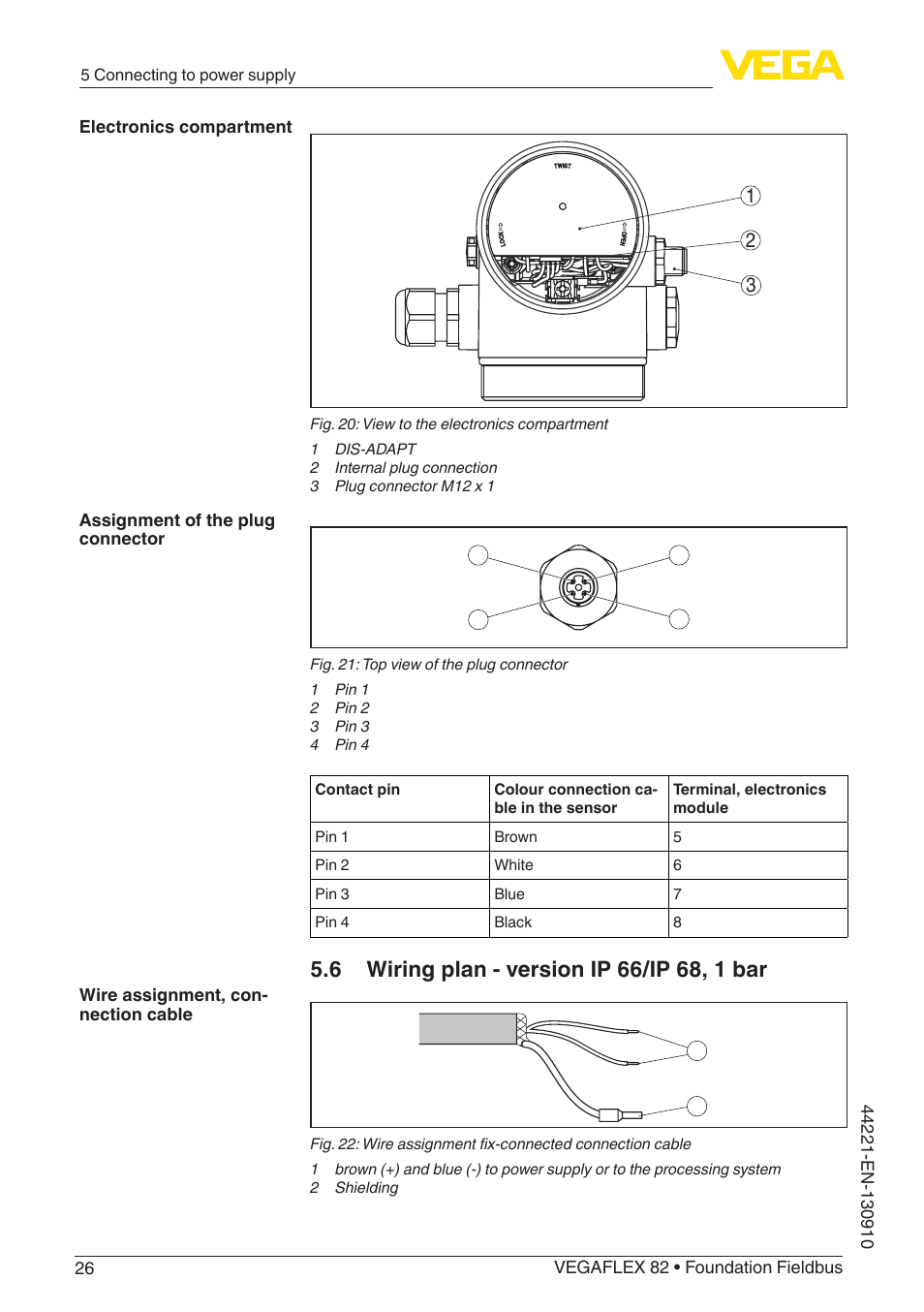 VEGA VEGAFLEX 82 Foundation Fieldbus User Manual | Page 26 / 100