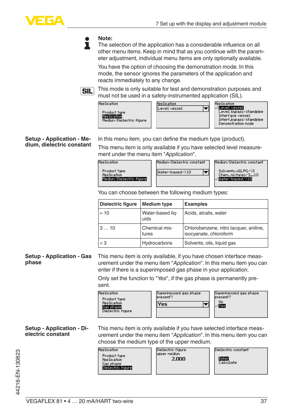 VEGA VEGAFLEX 81 4 … 20 mA_HART two-wire Coax probe With SIL qualification User Manual | Page 37 / 92