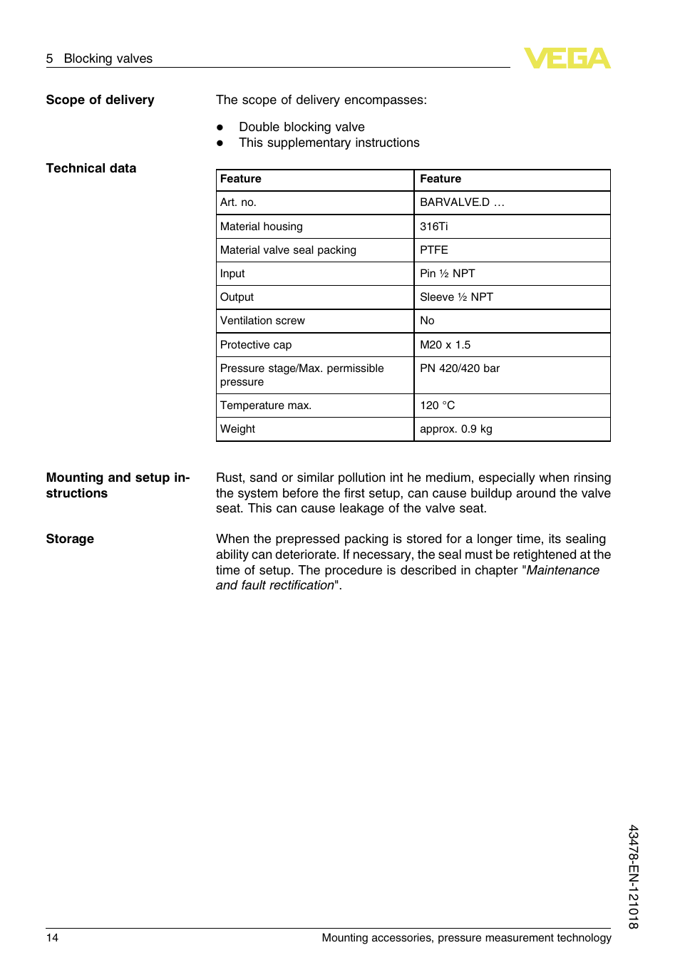 VEGA Mounting accessories, pressure measurement technology User Manual | Page 14 / 32