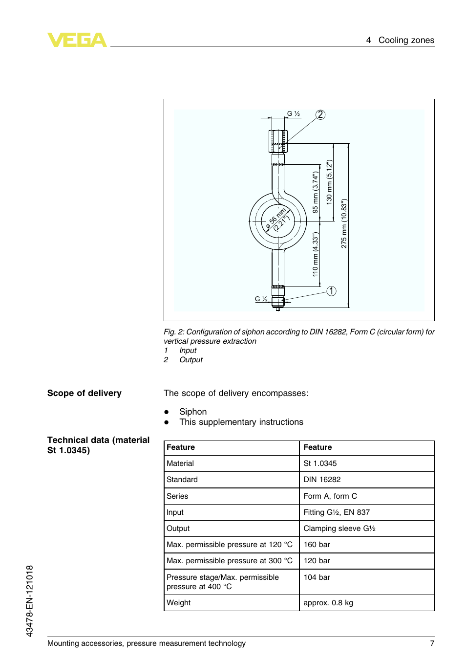 VEGA Mounting accessories, pressure measurement technology User Manual | Page 7 / 32
