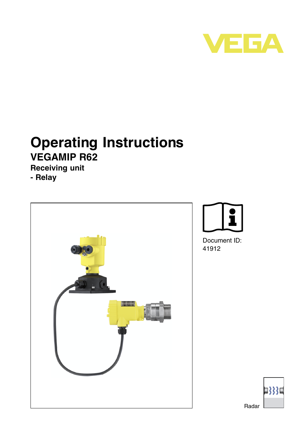 VEGA VEGAMIP R62 Receiving unit - Relay User Manual | 52 pages