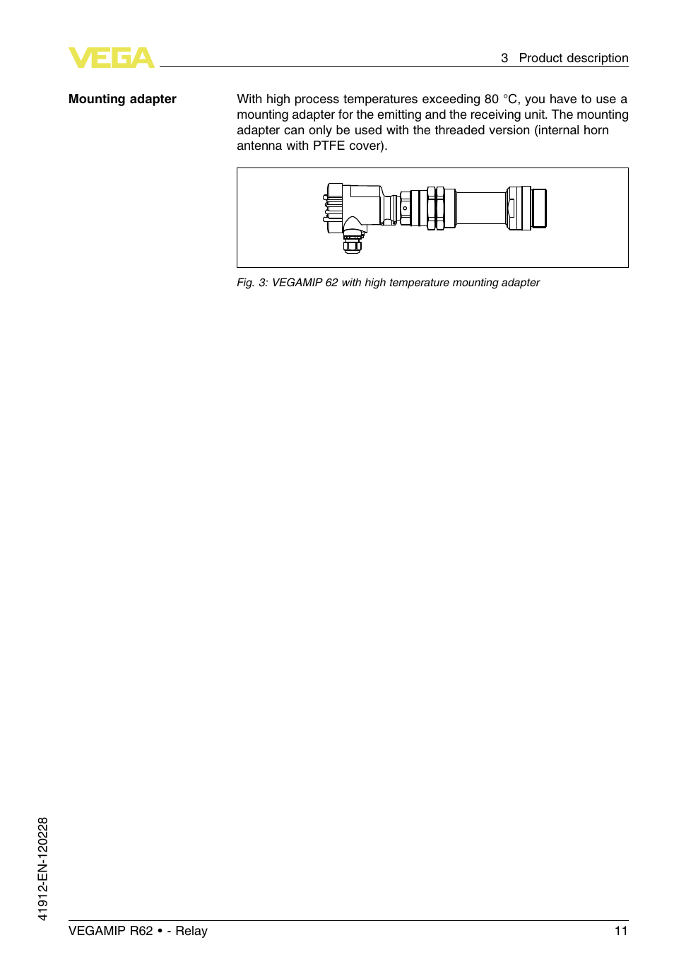 VEGA VEGAMIP R62 Receiving unit - Relay User Manual | Page 11 / 52