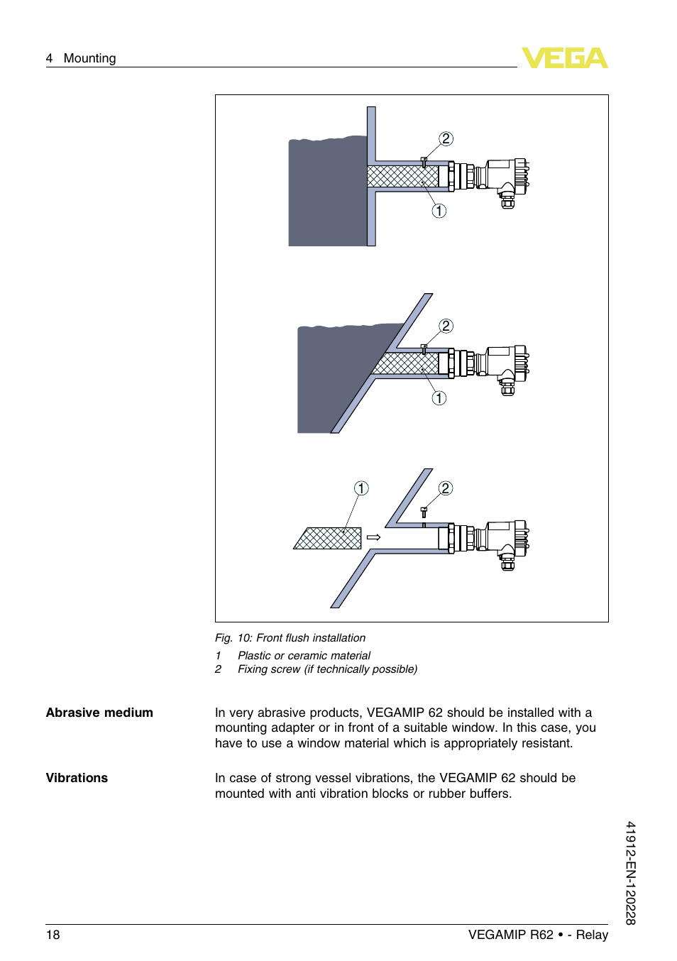 VEGA VEGAMIP R62 Receiving unit - Relay User Manual | Page 18 / 52