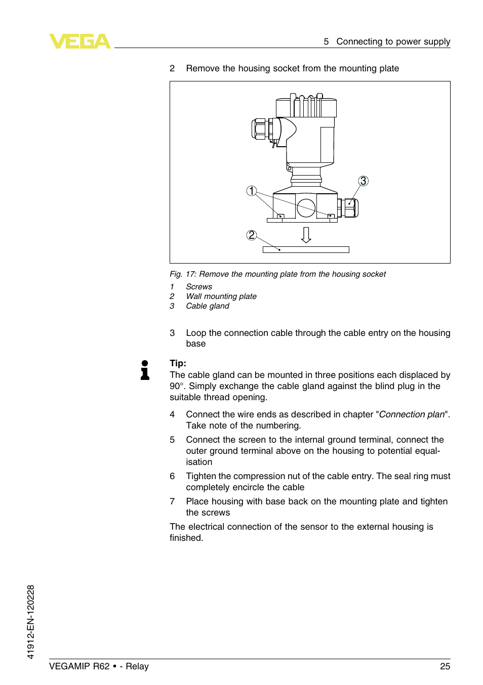 VEGA VEGAMIP R62 Receiving unit - Relay User Manual | Page 25 / 52