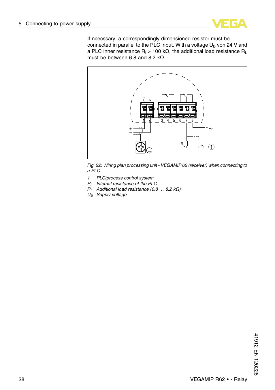 VEGA VEGAMIP R62 Receiving unit - Relay User Manual | Page 28 / 52