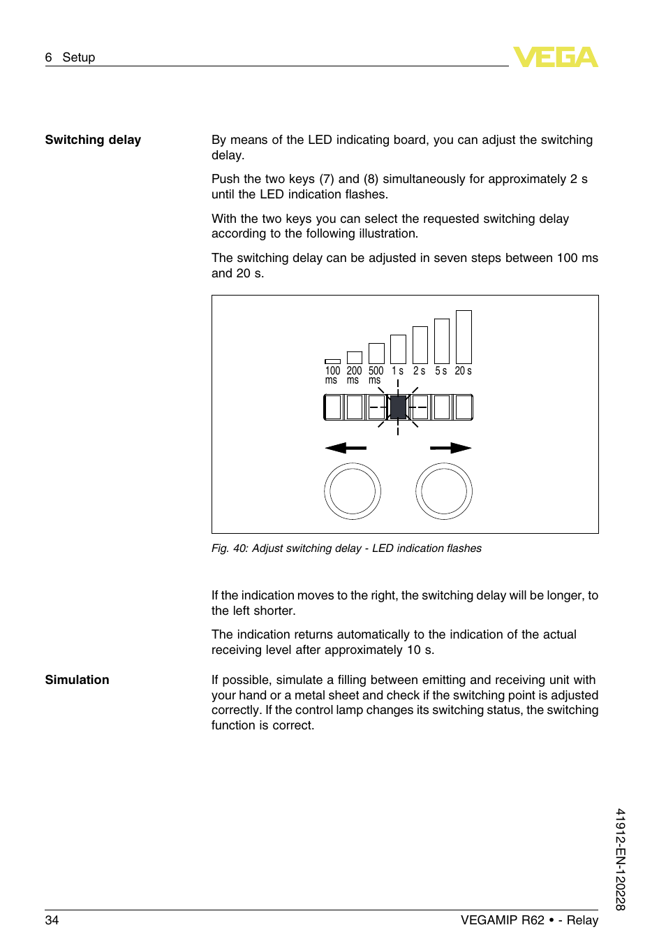 VEGA VEGAMIP R62 Receiving unit - Relay User Manual | Page 34 / 52