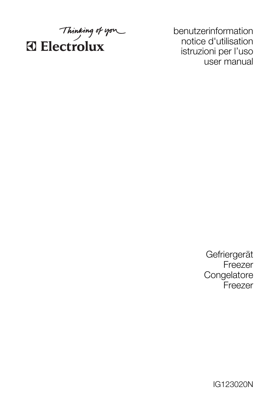 Electrolux IG 123020 N User Manual | 44 pages