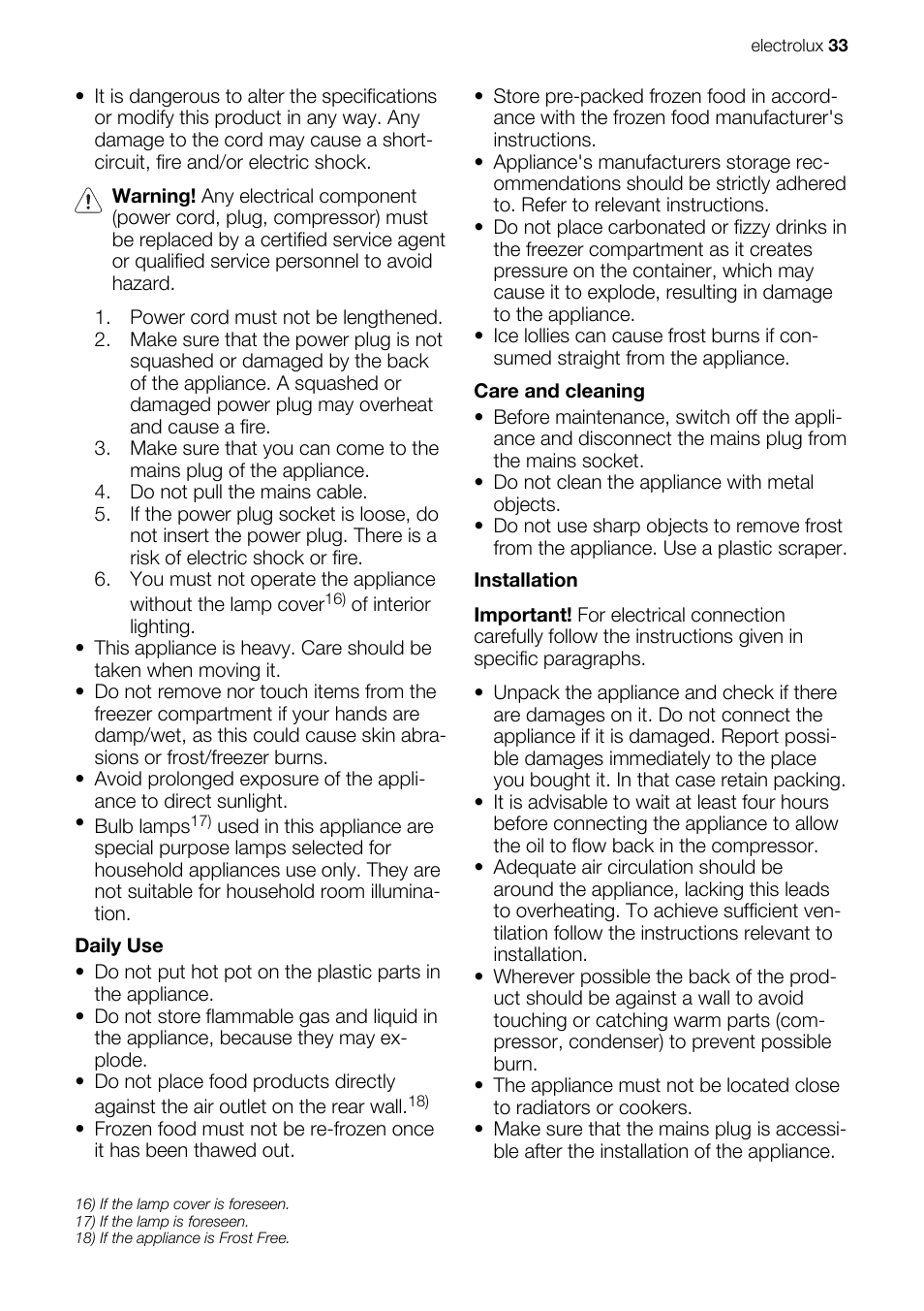 Electrolux IG 123020 N User Manual | Page 33 / 44