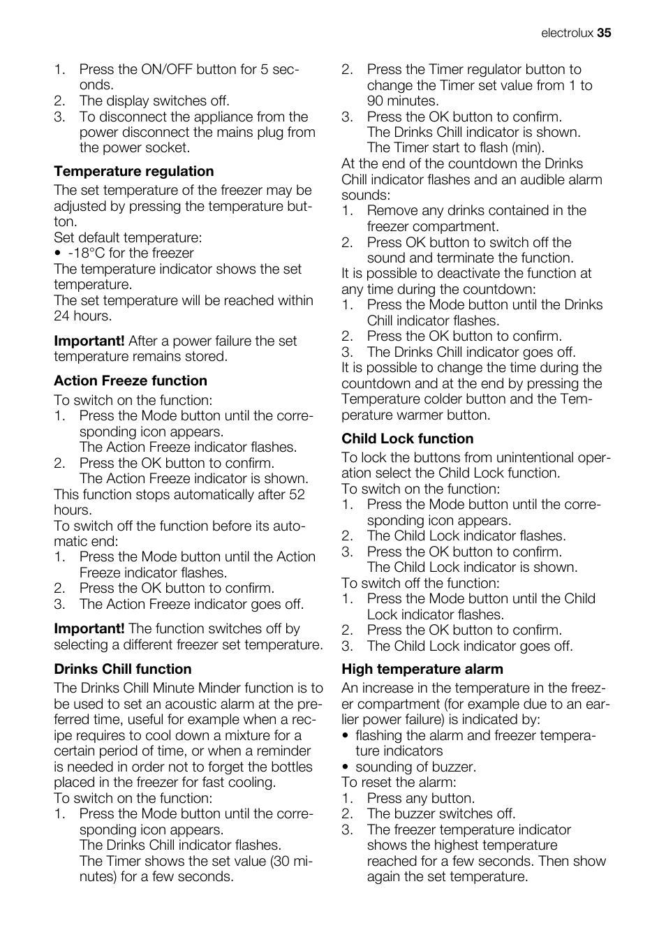 Electrolux IG 123020 N User Manual | Page 35 / 44