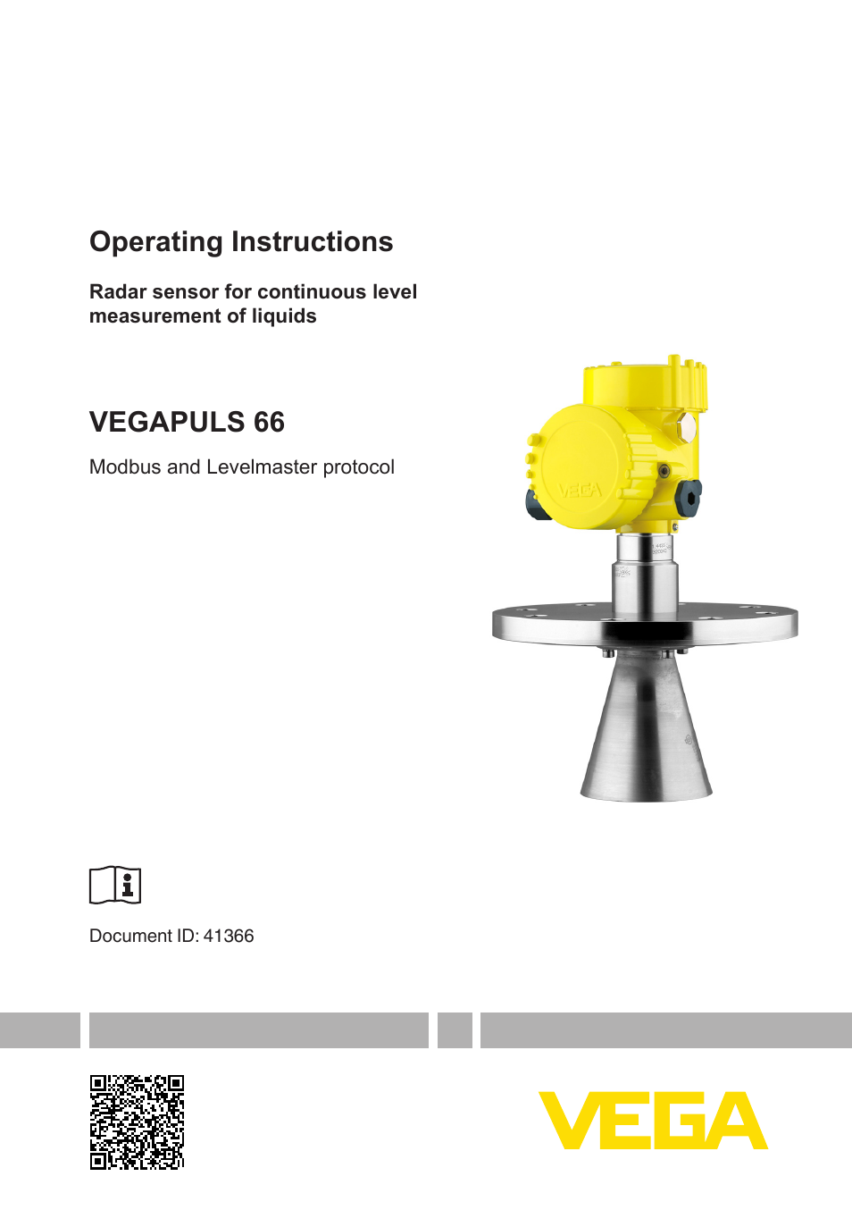 VEGA VEGAPULS 66 (≥ 2.0.0 - ≥ 4.0.0) Modbus and Levelmaster protocol User Manual | 84 pages