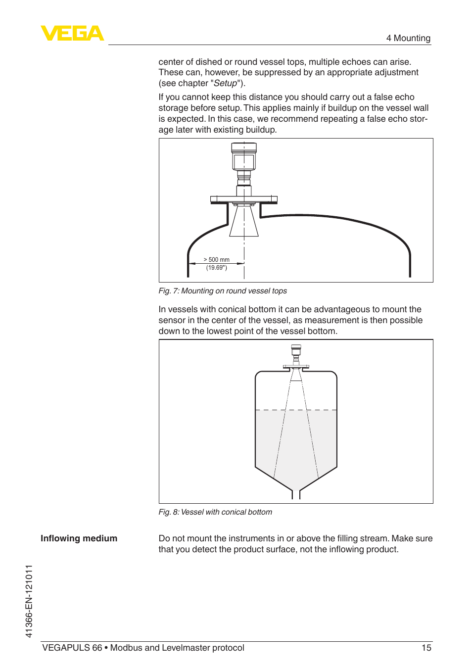 VEGA VEGAPULS 66 (≥ 2.0.0 - ≥ 4.0.0) Modbus and Levelmaster protocol User Manual | Page 15 / 84