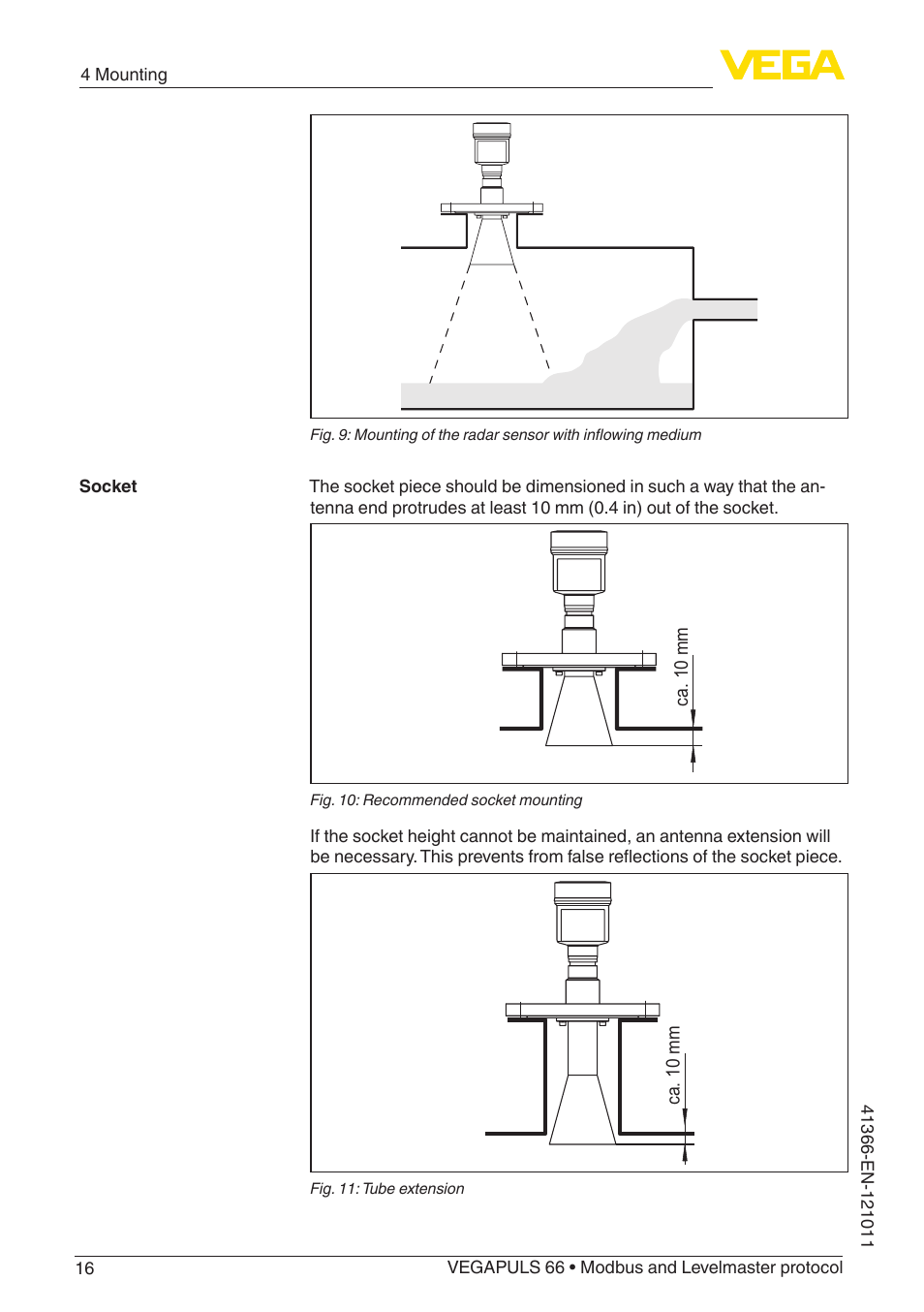 VEGA VEGAPULS 66 (≥ 2.0.0 - ≥ 4.0.0) Modbus and Levelmaster protocol User Manual | Page 16 / 84