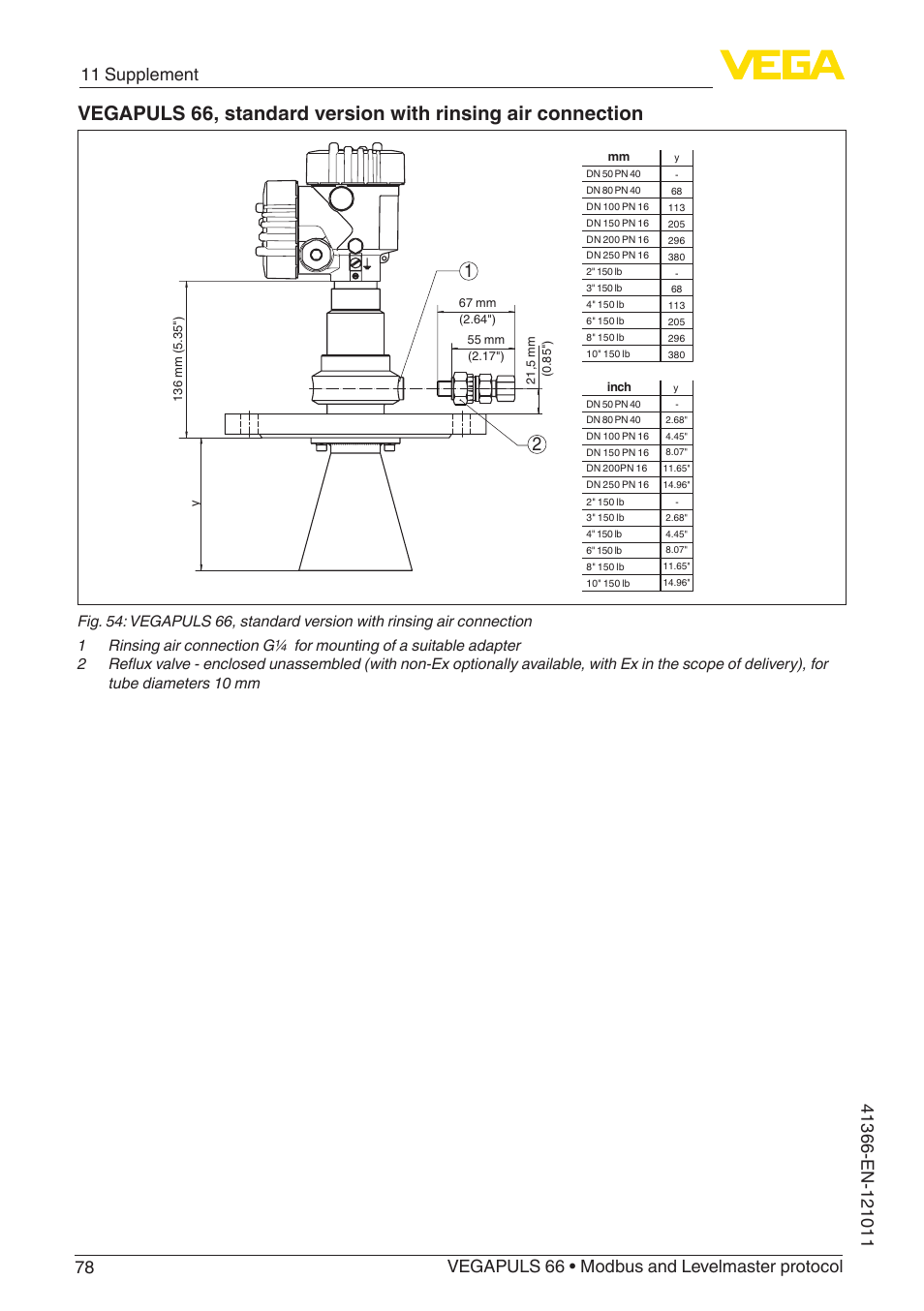 VEGA VEGAPULS 66 (≥ 2.0.0 - ≥ 4.0.0) Modbus and Levelmaster protocol User Manual | Page 78 / 84