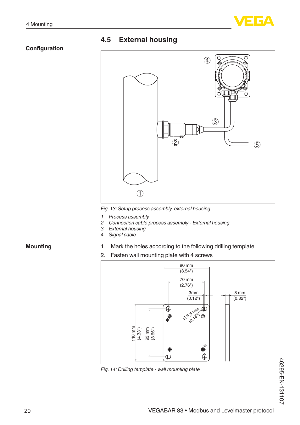 5 external housing | VEGA VEGABAR 83 Modbus and Levelmaster protocol - Operating Instructions User Manual | Page 20 / 96