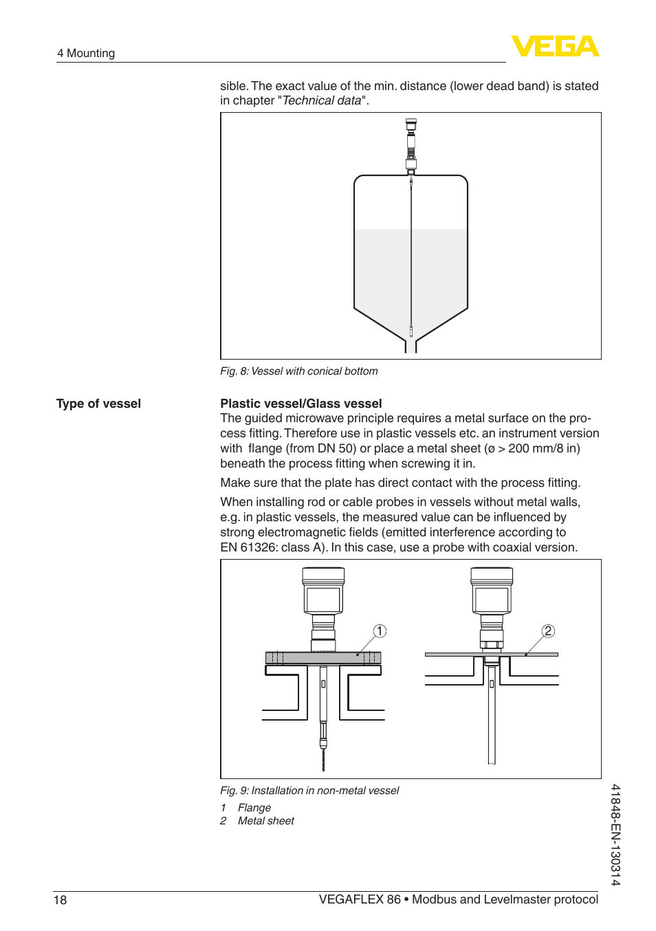 VEGA VEGAFLEX 86 Modbus and Levelmaster protocol User Manual | Page 18 / 104