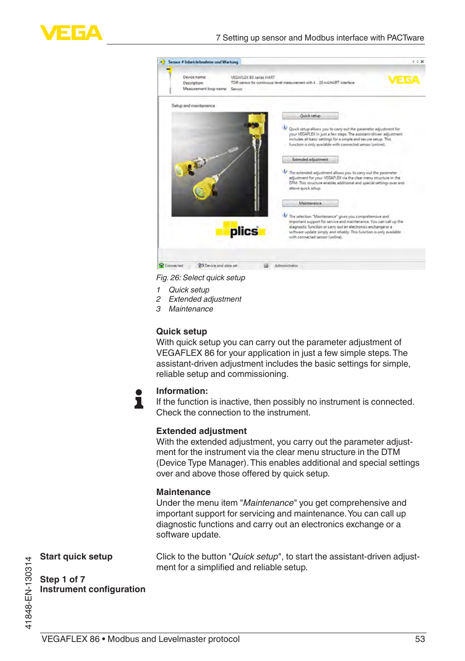 VEGA VEGAFLEX 86 Modbus and Levelmaster protocol User Manual | Page 53 / 104