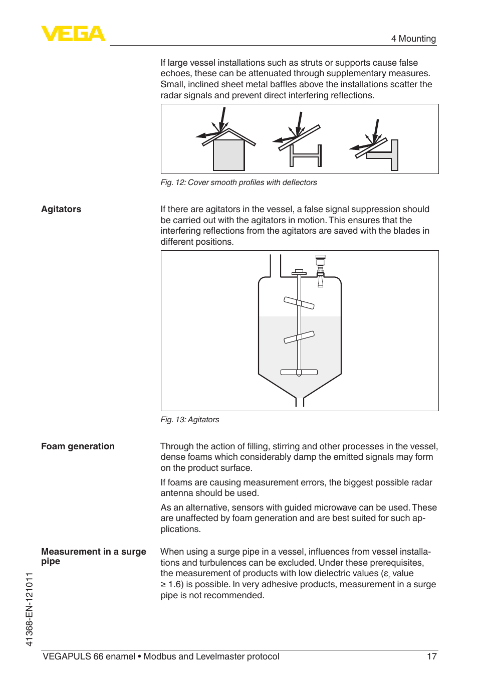 VEGA VEGAPULS 66 (≥ 2.0.0 - ≥ 4.0.0) enamel Modbus and Levelmaster protocol User Manual | Page 17 / 80