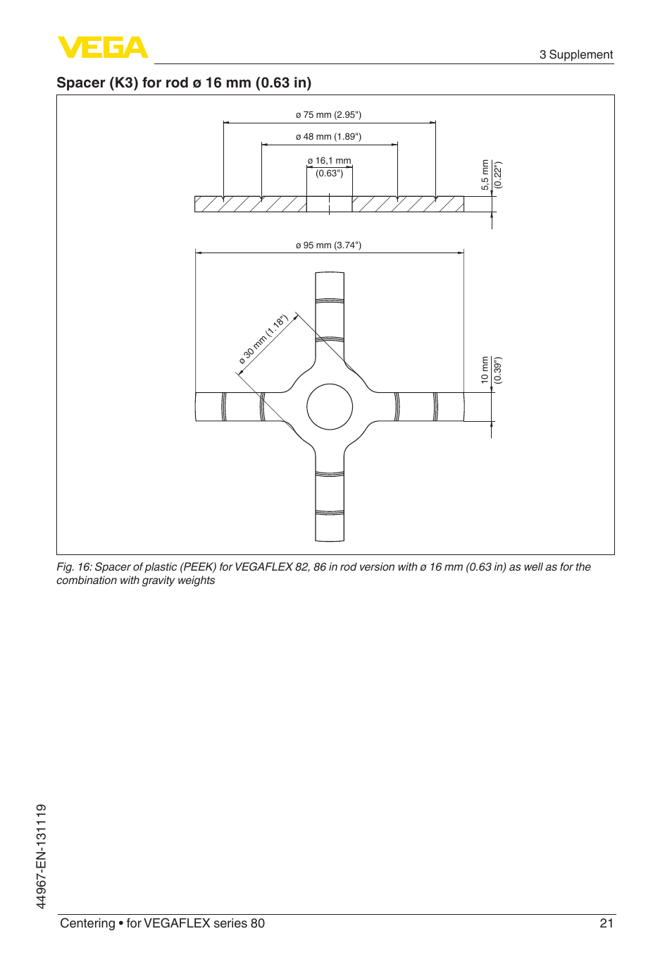VEGA VEGAFLEX series 80 Centering User Manual | Page 21 / 28