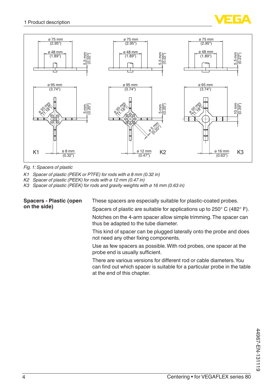 K1 k2 k3 | VEGA VEGAFLEX series 80 Centering User Manual | Page 4 / 28