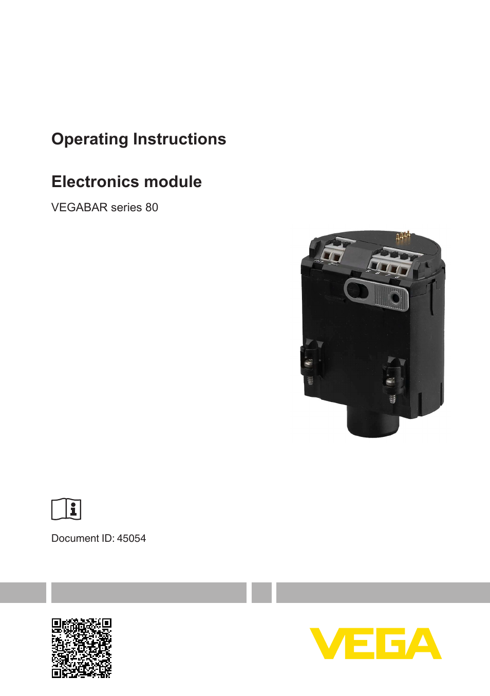 VEGA VEGABAR series 80 User Manual | 16 pages