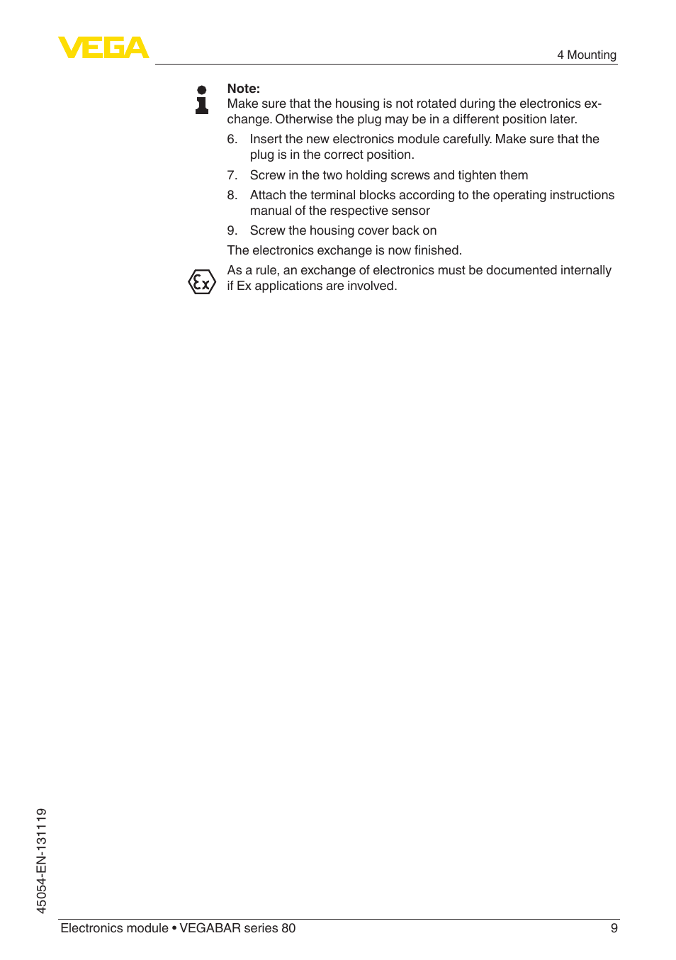 VEGA VEGABAR series 80 User Manual | Page 9 / 16