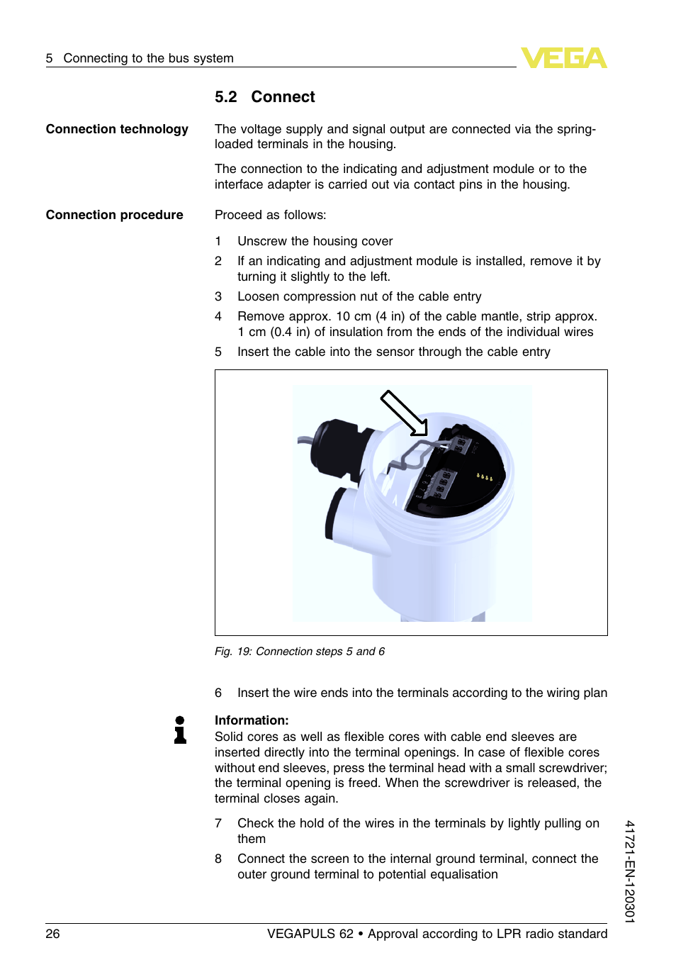 2 connect | VEGA VEGAPULS 62 (≥ 2.0.0 - ≥ 4.0.0) Foundation Fieldbus Approval according to LPR radio standard User Manual | Page 26 / 96