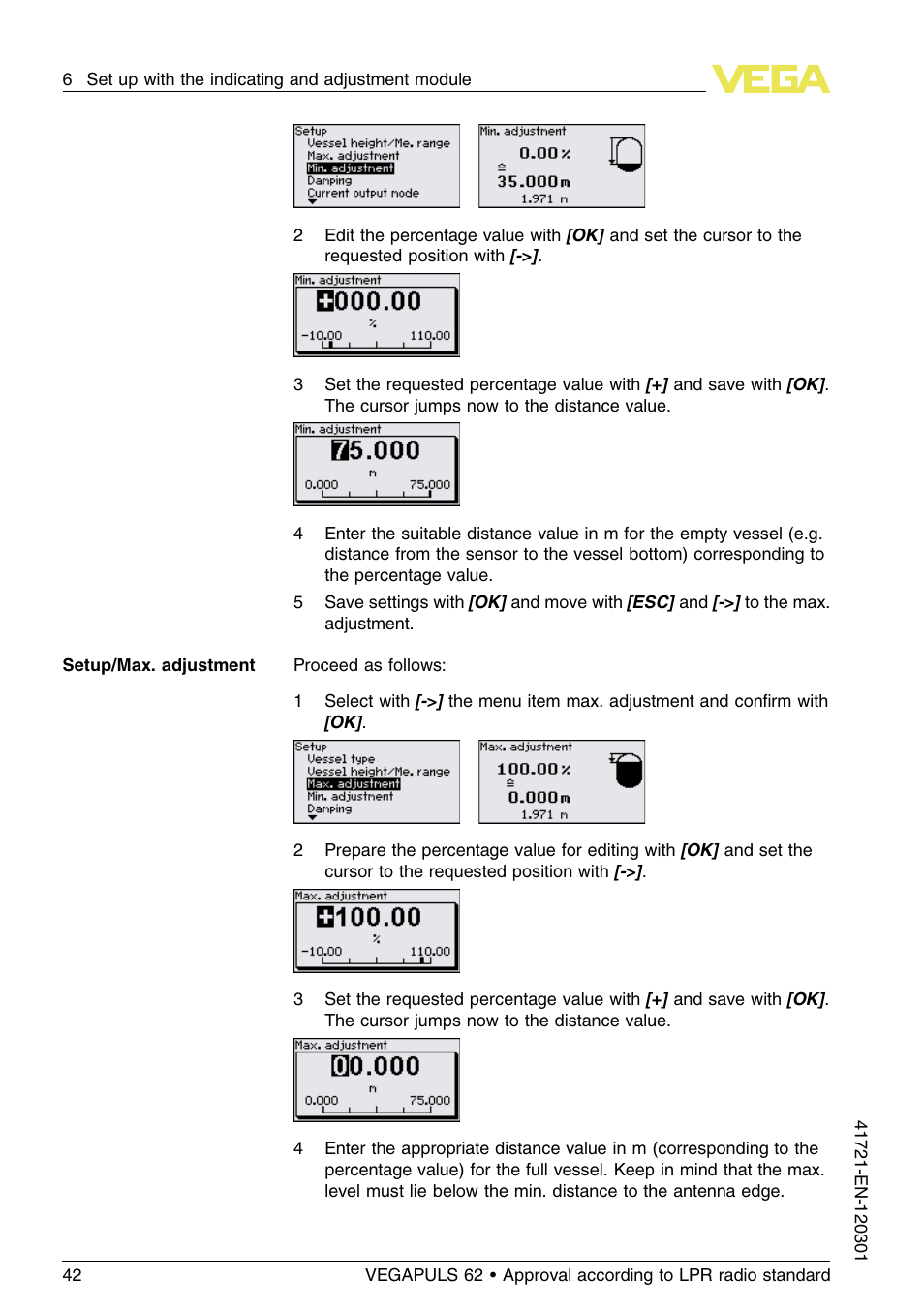 VEGA VEGAPULS 62 (≥ 2.0.0 - ≥ 4.0.0) Foundation Fieldbus Approval according to LPR radio standard User Manual | Page 42 / 96
