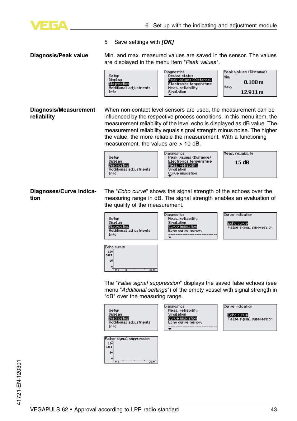 VEGA VEGAPULS 62 (≥ 2.0.0 - ≥ 4.0.0) Foundation Fieldbus Approval according to LPR radio standard User Manual | Page 43 / 96